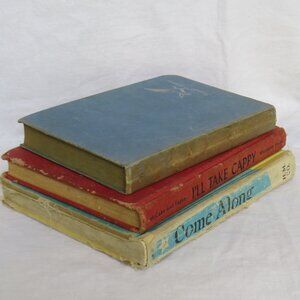 Vintage Hardcover Books Lot of 3 for Decor Staging, Colorful